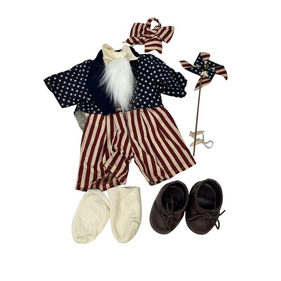 Tender Heart Treasure 12” Bear Doll Flag Fourth of July Independence Day Outfit - Picture 1 of 5